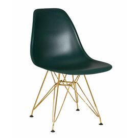 Стул обеденный DOBRIN DSR, ножки золотые, цвет тёмно-зеленый (G-13), Вариант: ножки золотые, цвет тёмно-зеленый (G-13) | Интернет магазин мебели и декора LifeDekor