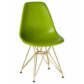 Стул обеденный DOBRIN DSR, ножки золотые, цвет салатовый (G-08), Вариант: ножки золотые, цвет салатовый (G-08) | Интернет магазин мебели и декора LifeDekor