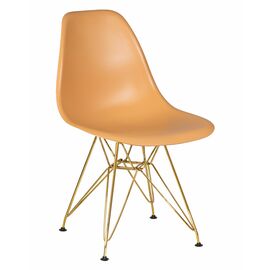Стул обеденный DOBRIN DSR, ножки золотые, цвет персиковый (NX-Y-06), Вариант: ножки золотые, цвет персиковый (NX-Y-06) | Интернет магазин мебели и декора LifeDekor