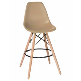 Стул барный DOBRIN DSW BAR, ножки светлый бук, цвет сиденья бежевый (GR-03), Вариант: ножки светлый бук, цвет сиденья бежевый (GR-03) | Интернет магазин мебели и декора LifeDekor
