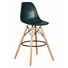 Стул барный DOBRIN DSW BAR, ножки светлый бук, цвет тёмно-зеленый (G-13), Вариант: ножки светлый бук, цвет тёмно-зеленый (G-13) | Интернет магазин мебели и декора LifeDekor