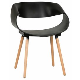 Стул обеденный DOBRIN ALIEN, ножки светлый бук, цвет чёрный (B-03), Вариант: ножки светлый бук, цвет чёрный (B-03) | Интернет магазин мебели и декора LifeDekor