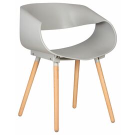 Стул обеденный DOBRIN ALIEN, ножки светлый бук, цвет светло-серый (GR-01), Вариант: ножки светлый бук, цвет светло-серый (GR-01) | Интернет магазин мебели и декора LifeDekor