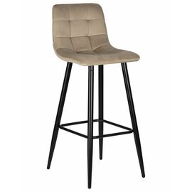 Стул барный DOBRIN NICOLE, черные матовые ножки, мокко велюр (108-104), Вариант: черные матовые ножки, мокко велюр (108-104) | Интернет магазин мебели и декора LifeDekor