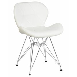 Стул обеденный DOBRIN BUTTERFLY CHROME, ножки хром, цвет белый, Вариант: ножки хром, цвет белый | Интернет магазин мебели и декора LifeDekor