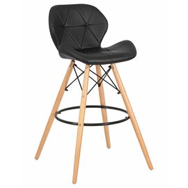 Стул барный DOBRIN BUTTERFLY BAR, ножки светлый бук, цвет чёрный, Вариант: ножки светлый бук, цвет чёрный | Интернет магазин мебели и декора LifeDekor