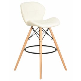 Стул барный DOBRIN BUTTERFLY BAR, ножки светлый бук, цвет кремовый, Вариант: ножки светлый бук, цвет кремовый | Интернет магазин мебели и декора LifeDekor
