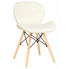 Стул обеденный DOBRIN BUTTERFLY, ножки светлый бук, цвет сиденья кремовый, Вариант: ножки светлый бук, цвет сиденья кремовый | Интернет магазин мебели и декора LifeDekor