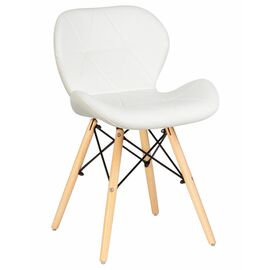 Стул обеденный DOBRIN BUTTERFLY, ножки светлый бук, цвет сиденья белый, Вариант: ножки светлый бук, цвет сиденья белый | Интернет магазин мебели и декора LifeDekor