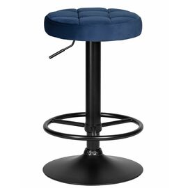 Табурет барный DOBRIN BRUNO BLACK, синий велюр (MJ9-117), Вариант: синий велюр (MJ9-117) | Интернет магазин мебели и декора LifeDekor