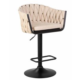 Стул барный DOBRIN LEON, бежевая ткань (LAR 275-1), Вариант: бежевая ткань (LAR 275-1) | Интернет магазин мебели и декора LifeDekor