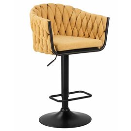 Стул барный DOBRIN LEON, жёлтая ткань (LAR 275-8), Вариант: жёлтая ткань (LAR 275-8) | Интернет магазин мебели и декора LifeDekor