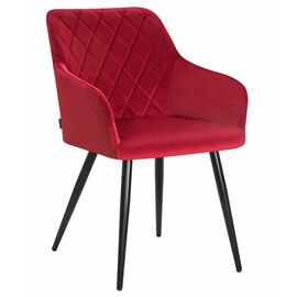 Стул обеденный DOBRIN ROBERT, черные матовые ножки, велюр V108-37 Бордовый, Вариант: черные матовые ножки, велюр V108-37 Бордовый | Интернет магазин мебели и декора LifeDekor