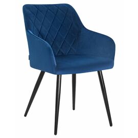 Стул обеденный DOBRIN ROBERT, черные матовые ножки, велюр V108-67 Тёмно-синий, Вариант: черные матовые ножки, велюр V108-67 Тёмно-синий | Интернет магазин мебели и декора LifeDekor
