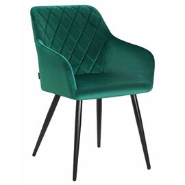 Стул обеденный DOBRIN ROBERT, черные матовые ножки, велюр V108-64 Зелёный, Вариант: черные матовые ножки, велюр V108-64 Зелёный | Интернет магазин мебели и декора LifeDekor