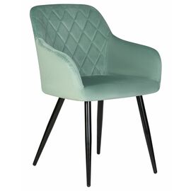 Стул обеденный DOBRIN ROBERT, черные матовые ножки, велюр V108-118 Мятный, Вариант: черные матовые ножки, велюр V108-118 Мятный | Интернет магазин мебели и декора LifeDekor