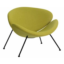Кресло дизайнерское DOBRIN EMILY, светло-зеленая ткань AF3, черное основание, Вариант: светло-зеленая ткань AF3, черное основание | Интернет магазин мебели и декора LifeDekor