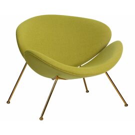 Кресло дизайнерское DOBRIN EMILY, светло-зеленая ткань AF3, золотое основание, Вариант: светло-зеленая ткань AF3, золотое основание | Интернет магазин мебели и декора LifeDekor