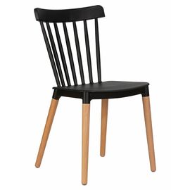 Стул обеденный DOBRIN THEO, ножки светлый бук, цвет черный (B-03), Вариант: ножки светлый бук, цвет чёрный (B-03) | Интернет магазин мебели и декора LifeDekor
