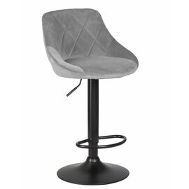 Стул барный DOBRIN LOGAN BLACK, серый велюр (MJ9-75), Вариант: серый велюр (MJ9-75) | Интернет магазин мебели и декора LifeDekor