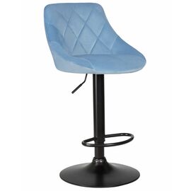 Стул барный DOBRIN LOGAN BLACK, пудрово-голубой велюр (MJ9-74), Вариант: пудрово-голубой велюр (MJ9-74) | Интернет магазин мебели и декора LifeDekor