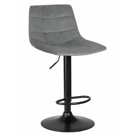 Стул барный DOBRIN TAILOR BLACK, серый велюр (MJ9-75), Вариант: серый велюр (MJ9-75) | Интернет магазин мебели и декора LifeDekor