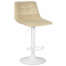 Стул барный DOBRIN TAILOR WHITE, бежевый велюр (MJ9-10), Вариант: бежевый велюр (MJ9-10) | Интернет магазин мебели и декора LifeDekor