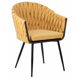 Стул обеденный DOBRIN MATILDA, жёлтая ткань (LAR 275-8), Вариант: жёлтая ткань (LAR 275-8) | Интернет магазин мебели и декора LifeDekor