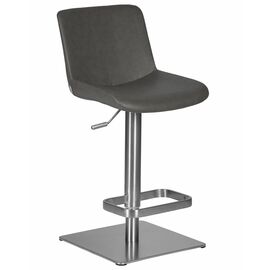 Стул барный DOBRIN ALDO, серый PU YP4, основание из нержавеющей стали, Вариант: серый PU YP4, основание из нержавеющей стали | Интернет магазин мебели и декора LifeDekor