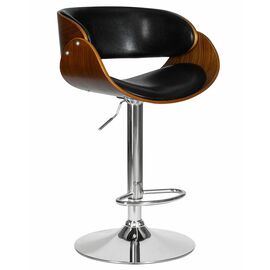 Стул барный DOBRIN JOHN, цвет сиденья черный глянец PU ABD 002, Вариант: цвет сиденья черный глянец PU ABD 002 | Интернет магазин мебели и декора LifeDekor