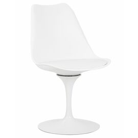 Стул обеденный DOBRIN TULIP, белое основание, цвет белый (W-02), Вариант: белое основание, цвет белый (W-02) | Интернет магазин мебели и декора LifeDekor