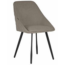 Стул обеденный DOBRIN STELLA, ЭМАЛЬ ЧЕРНЫЙ МУАР велюр Catania Cocoa | Интернет магазин мебели и декора LifeDekor