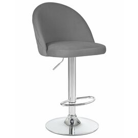 Стул барный DOBRIN MILANA, серый велюр (MJ9-75), Вариант: серый велюр (MJ9-75) | Интернет магазин мебели и декора LifeDekor