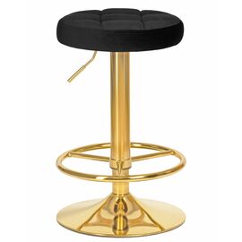 Табурет барный DOBRIN BRUNO GOLD, черный велюр (MJ9-101), Вариант: черный велюр (MJ9-101) | Интернет магазин мебели и декора LifeDekor