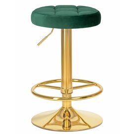 Табурет барный DOBRIN BRUNO GOLD, зеленый велюр (MJ9-88), Вариант: зеленый велюр (MJ9-88) | Интернет магазин мебели и декора LifeDekor