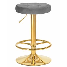 Табурет барный DOBRIN BRUNO GOLD, серый велюр (MJ9-75), Вариант: серый велюр (MJ9-75) | Интернет магазин мебели и декора LifeDekor