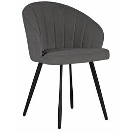 Стул обеденный DOBRIN NAOMI, ЭМАЛЬ ЧЕРНЫЙ МУАР велюр Catania Chocolate | Интернет магазин мебели и декора LifeDekor