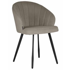 Стул обеденный DOBRIN NAOMI, ЭМАЛЬ ЧЕРНЫЙ МУАР велюр Catania Cocoa | Интернет магазин мебели и декора LifeDekor