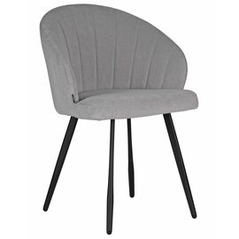 Стул обеденный DOBRIN NAOMI, ЭМАЛЬ ЧЕРНЫЙ МУАР велюр Catania Smoke | Интернет магазин мебели и декора LifeDekor