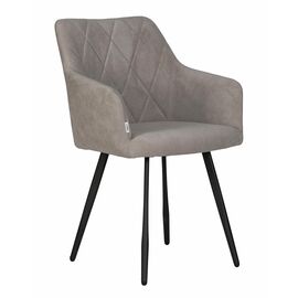 Стул обеденный DOBRIN ROBY, ЭМАЛЬ ЧЕРНЫЙ МУАР велюр Catania Smoke | Интернет магазин мебели и декора LifeDekor