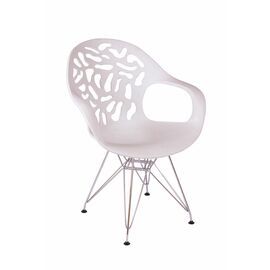 Стул Flor белый, опора металл | Интернет магазин мебели и декора LifeDekor