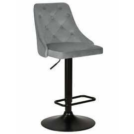Стул барный DOBRIN JOSEPH BLACK, серый велюр (MJ9-75), Вариант: серый велюр (MJ9-75) | Интернет магазин мебели и декора LifeDekor