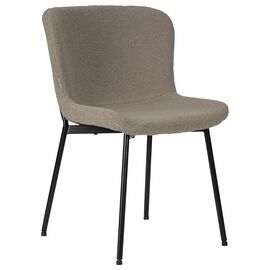 Стул обеденный DOBRIN MILO, черные ножки, бежевый букле (UF992-04), Вариант: черные ножки, бежевый букле (UF992-04) | Интернет магазин мебели и декора LifeDekor