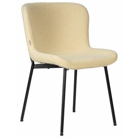 Стул обеденный DOBRIN MILO, черные ножки, кремовый букле (UF992-02), Вариант: черные ножки, кремовый букле (UF992-02) | Интернет магазин мебели и декора LifeDekor