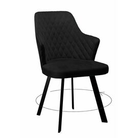 Стул DikLine 245 поворотный, К21 черный, ножки черные | Интернет магазин мебели и декора LifeDekor