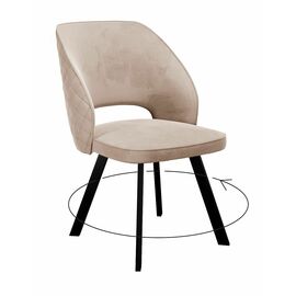 Стул DikLine 274 поворотный Z128 бежевый, ножки черные | Интернет магазин мебели и декора LifeDekor