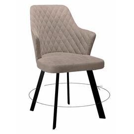 Стул DikLine 245 поворотный, К4 капучино, ножки черные | Интернет магазин мебели и декора LifeDekor