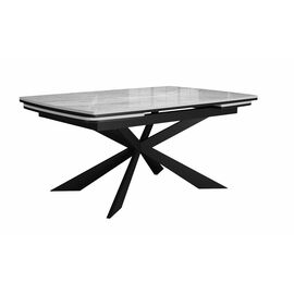 Стол DikLine KM160 мрамор С31 (керамика серая глянец)/опоры черные | Интернет магазин мебели и декора LifeDekor