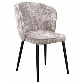 Стул DikLine 347 микровелюр M02 бежевый, ножки черные | Интернет магазин мебели и декора LifeDekor