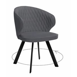 Стул DikLine 249 поворотный, B28 ANTRACITE, ножки черные | Интернет магазин мебели и декора LifeDekor